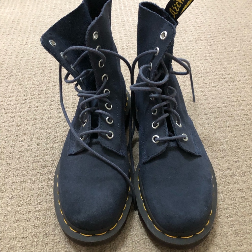 Blue Suede Dr Martens Boots - SOLD